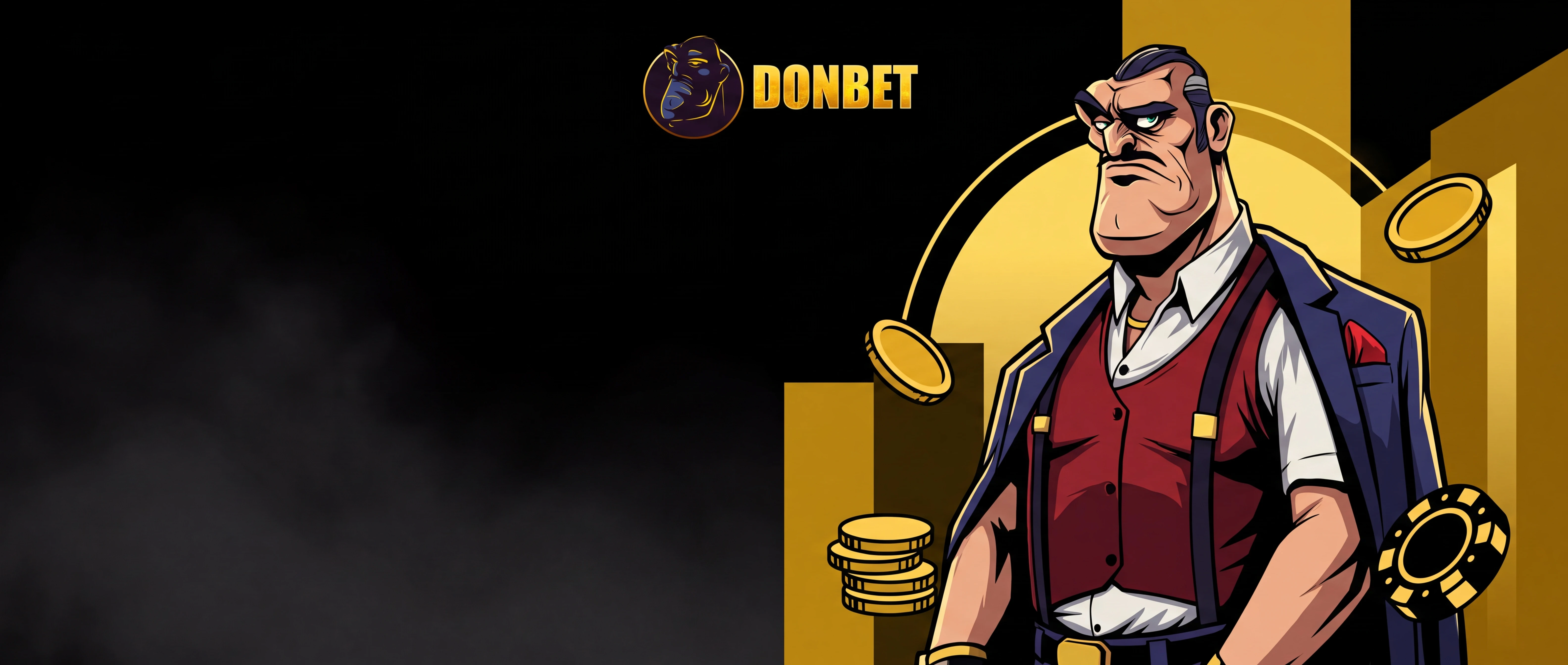 Donbet black and gold casino illustration